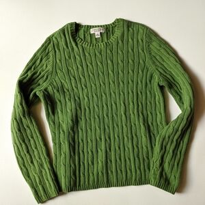 Green Cable Knit Sweater